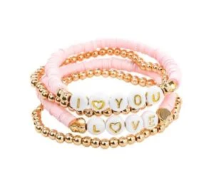Pink Love Bracelet  4pcs